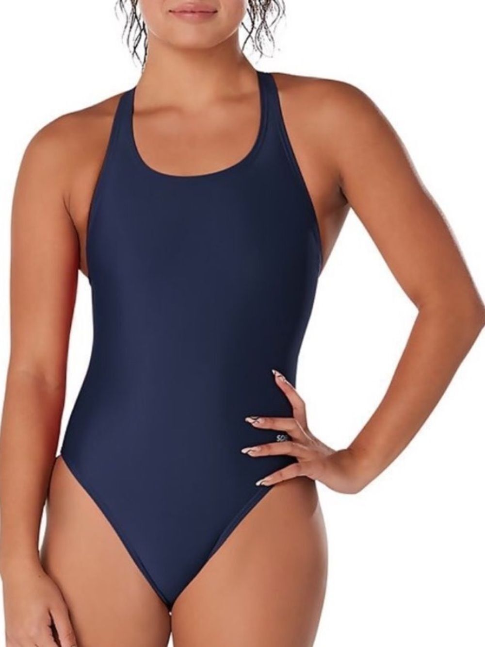 SPEEDO ProLT Solid One Piece, Navy Blue, Size 30, NWT